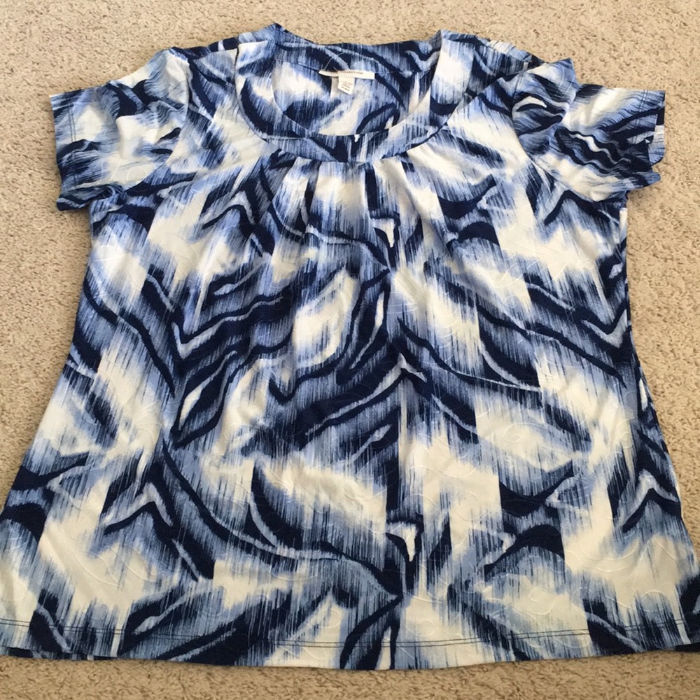JM collection blue blouse